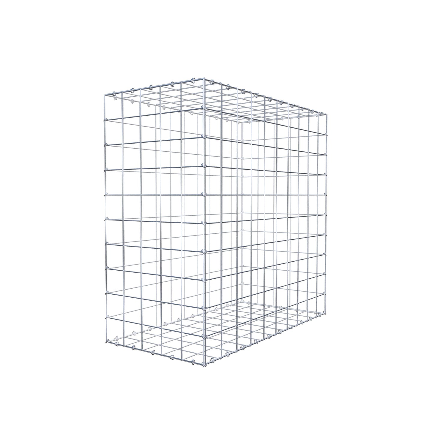 Gabião 100 cm x 100 cm x 50 cm (C x A x P), malhagem 10 cm x 10 cm, anel C
