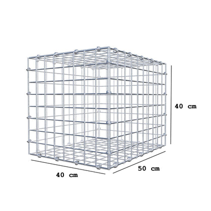 Gabião 50 cm x 40 cm x 40 cm (C x A x P), malhagem 5 x 5 cm, anel espiral
