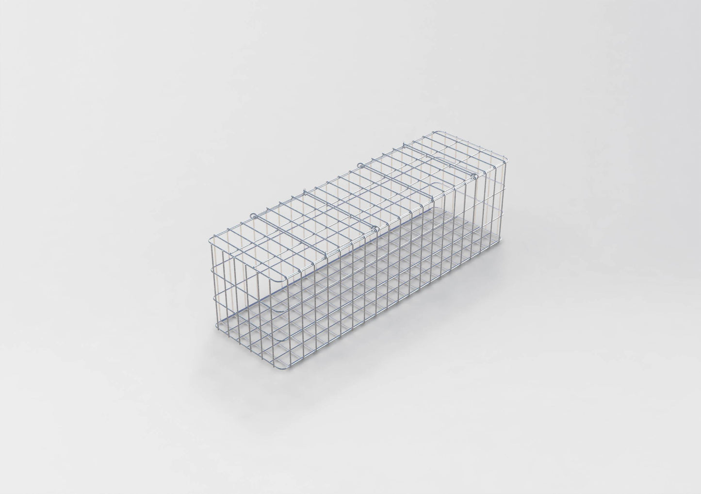 Gabião galvanizado a quente 102 cm x 32 cm x 32 cm, malhagem 5 cm x 10 cm, totalmente soldado