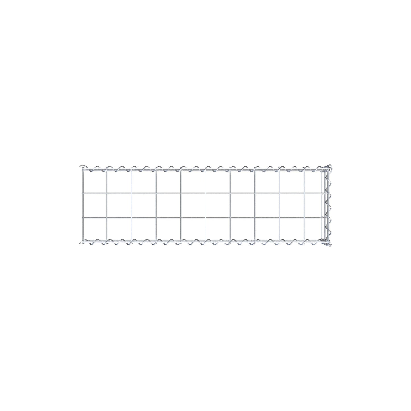 Extra gabion typ 4 100 cm x 20 cm x 30 cm (L x H x D), maskstorlek 10 cm x 10 cm, spiral
