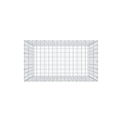 Gabione 100 cm x 90 cm x 50 cm (L x H x T), Maschenweite 5 cm x 10 cm, C-Ring