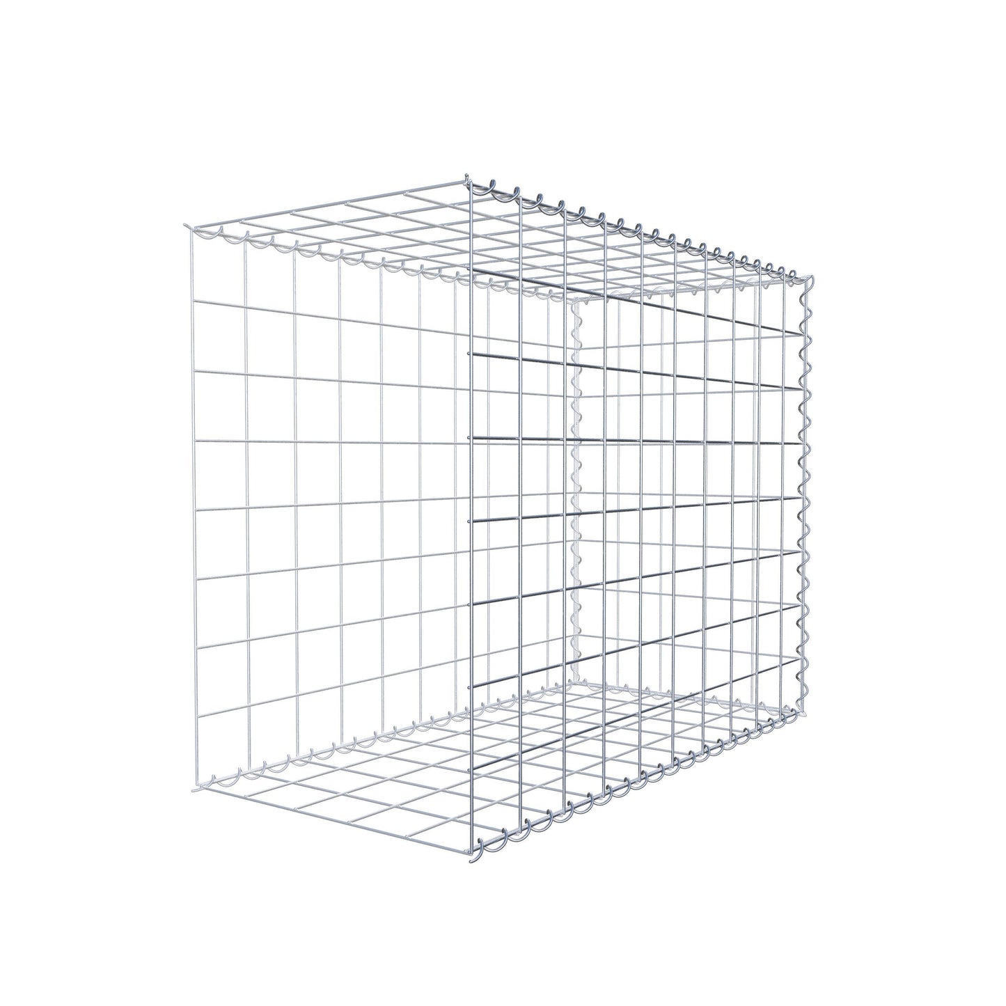 Gabião tipo 2 100 cm x 80 cm x 50 cm (C x A x P), malhagem 10 cm x 10 cm, espiral