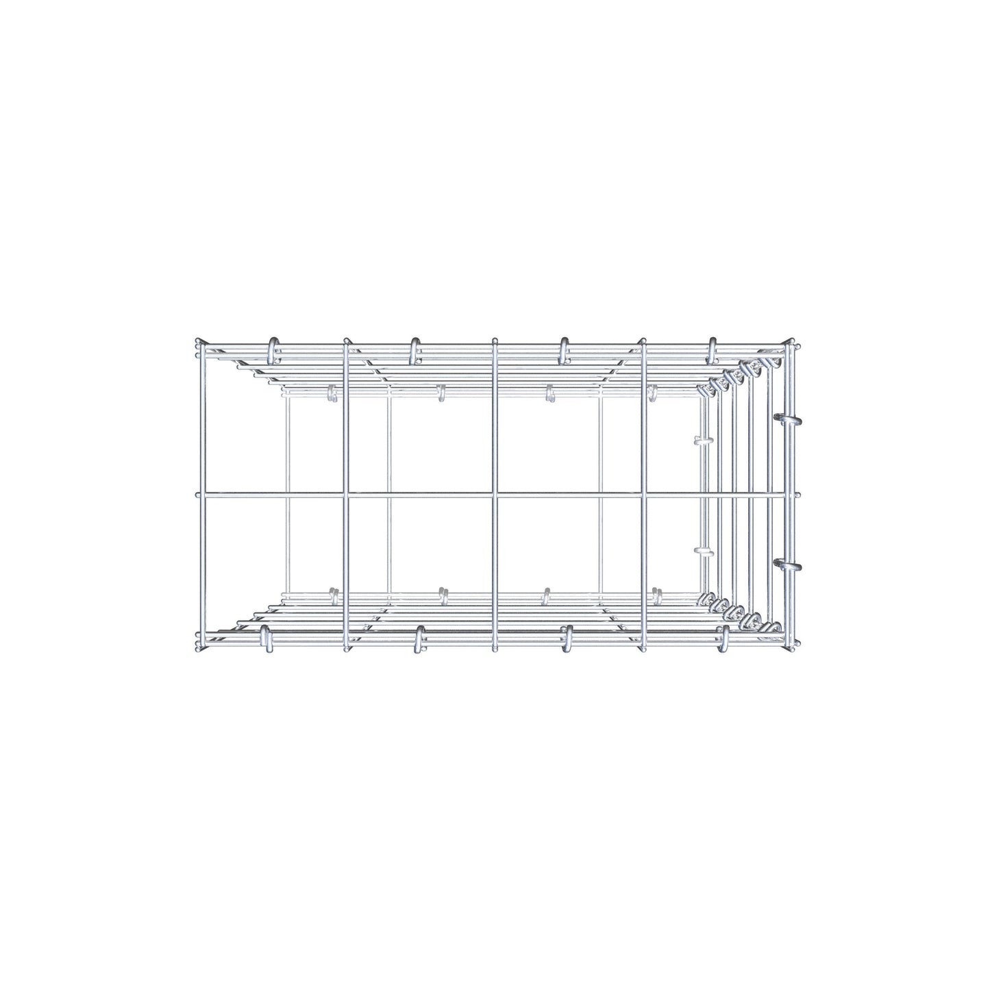 Fourche rapportée type 2 50 cm x 40 cm x 20 cm (L x H x P), mailles 10 cm x 10 cm, anneau C