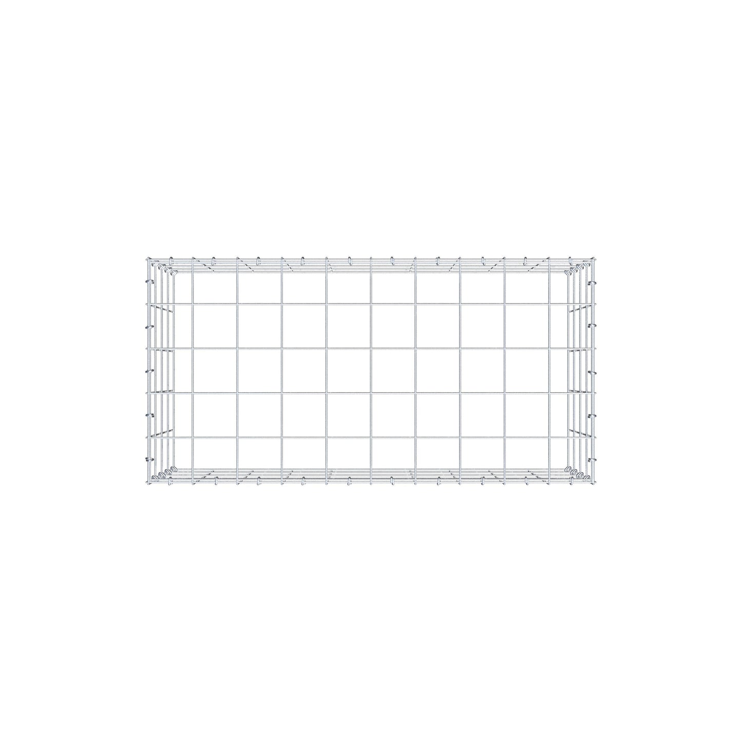 Gabião Tipo 3 100 cm x 40 cm x 50 cm (C x A x P), malhagem 10 cm x 10 cm, anel C
