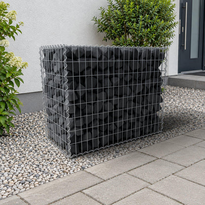 Gabbione 100 cm x 80 cm x 50 cm (L x H x P), maglia 5 cm x 10 cm, spirale