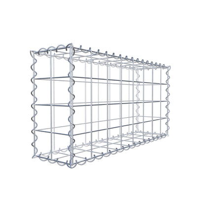 Gabião 80 cm x 40 cm x 20 cm (C x A x P), malhagem 10 cm x 10 cm, espiral