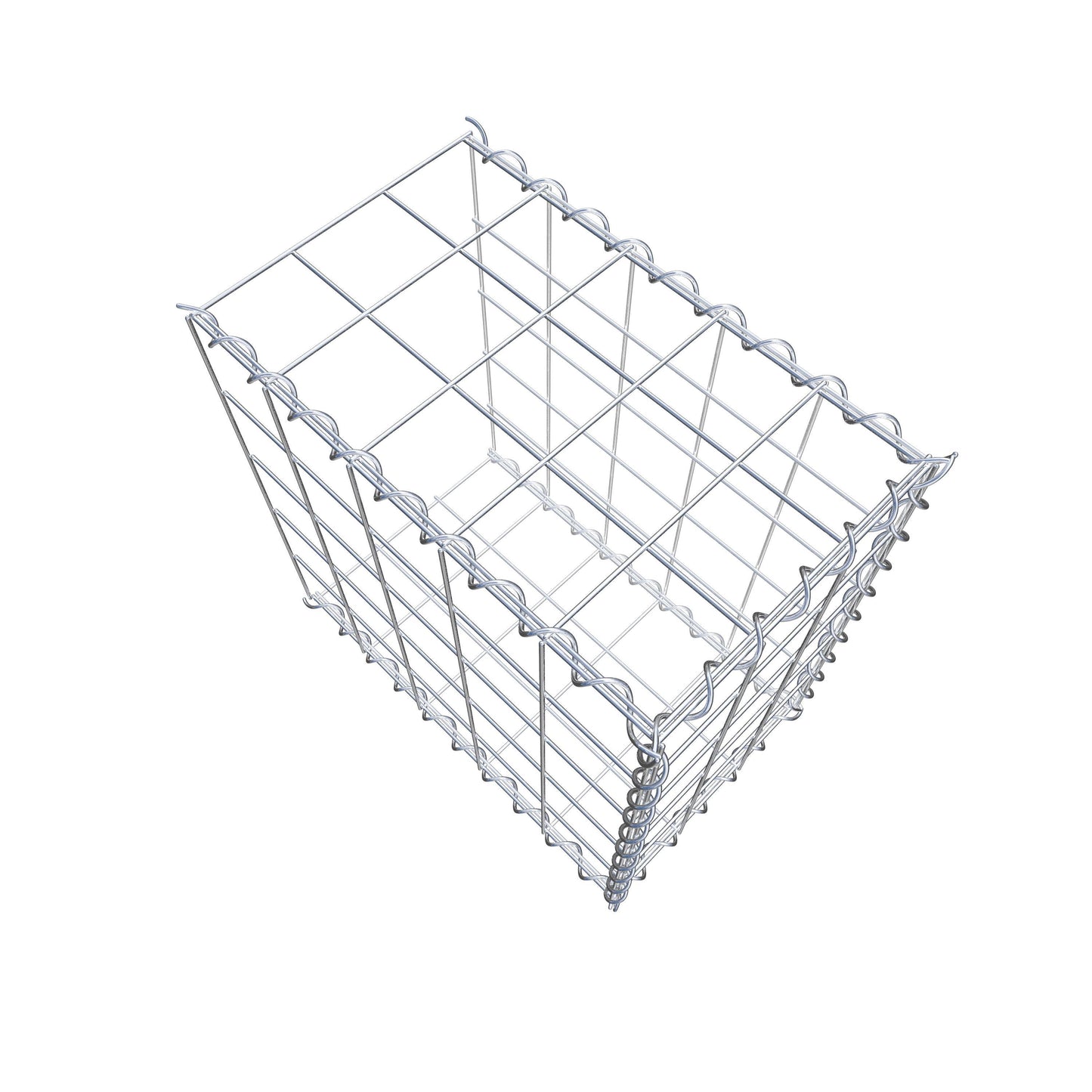 Gabião tipo 2 50 cm x 50 cm x 30 cm (C x A x P), malhagem 10 cm x 10 cm, espiral