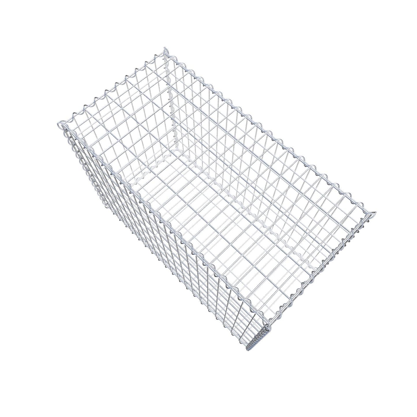 Schanskorf 100 cm x 70 cm x 50 cm (L x H x D), maaswijdte 5 cm x 10 cm, spiraalvormig