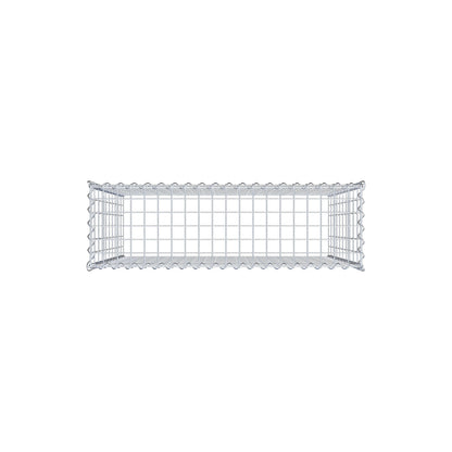 Grown-on gabion type 3 100 cm x 100 cm x 30 cm (L x H x D), mesh size 5 cm x 10 cm, spiral
