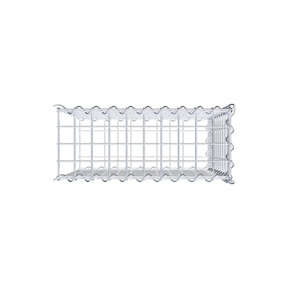 Gabião tipo 2 50 cm x 50 cm x 20 cm (C x A x P), malhagem 5 cm x 5 cm, espiral