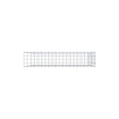 Monteret gabion type 2 100 cm x 80 cm x 20 cm, maskestørrelse 5 cm x 10 cm, C-ring