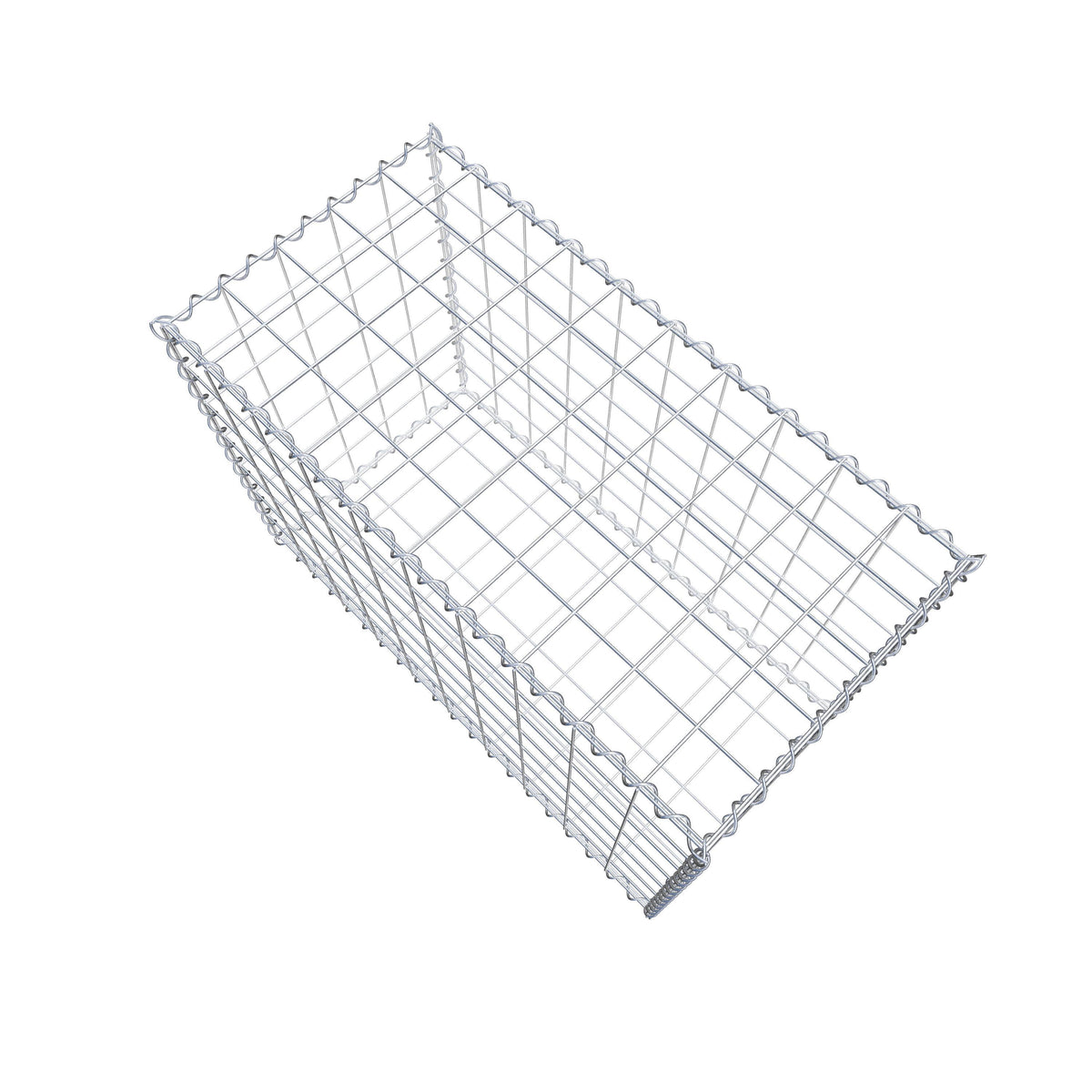 Gabião 100 cm x 70 cm x 50 cm (C x A x P), malhagem 10 cm x 10 cm, espiral