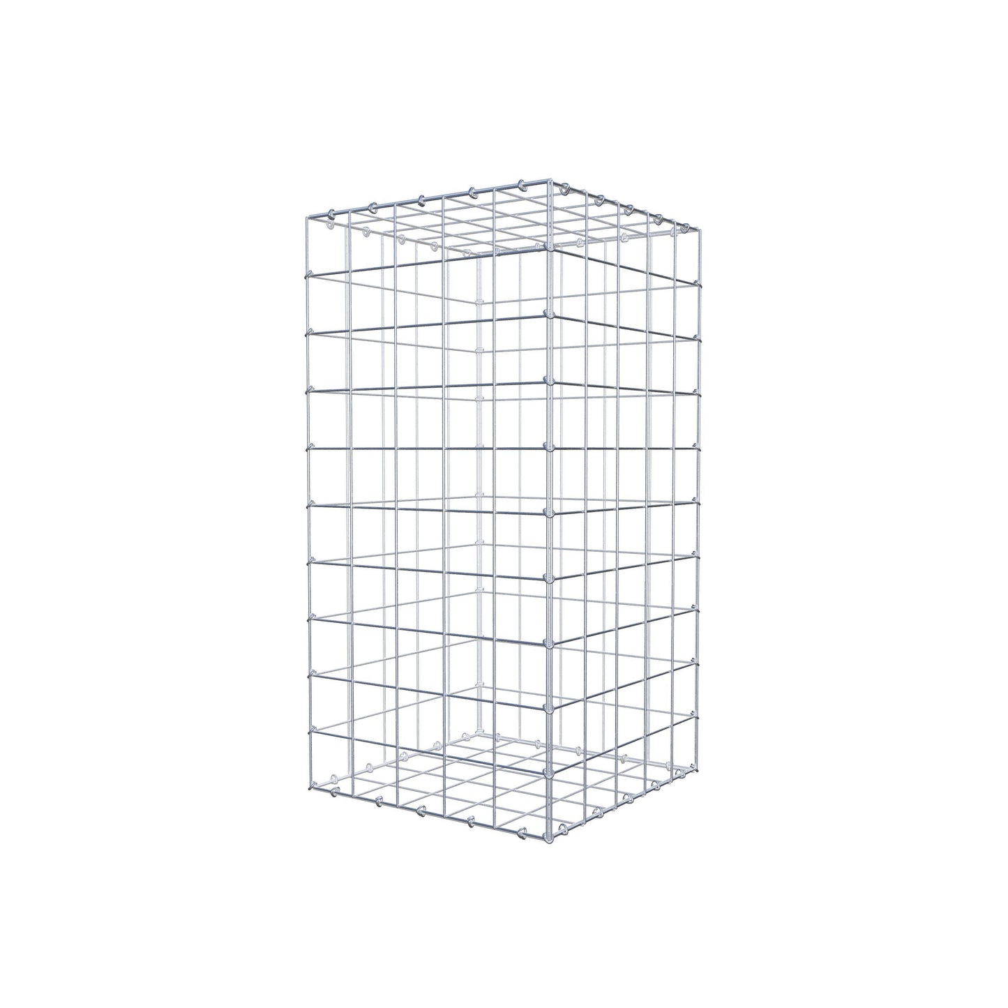 Gabbione 100 cm x 50 cm x 50 cm (L x H x P), maglia 10 cm x 10 cm, anello a C
