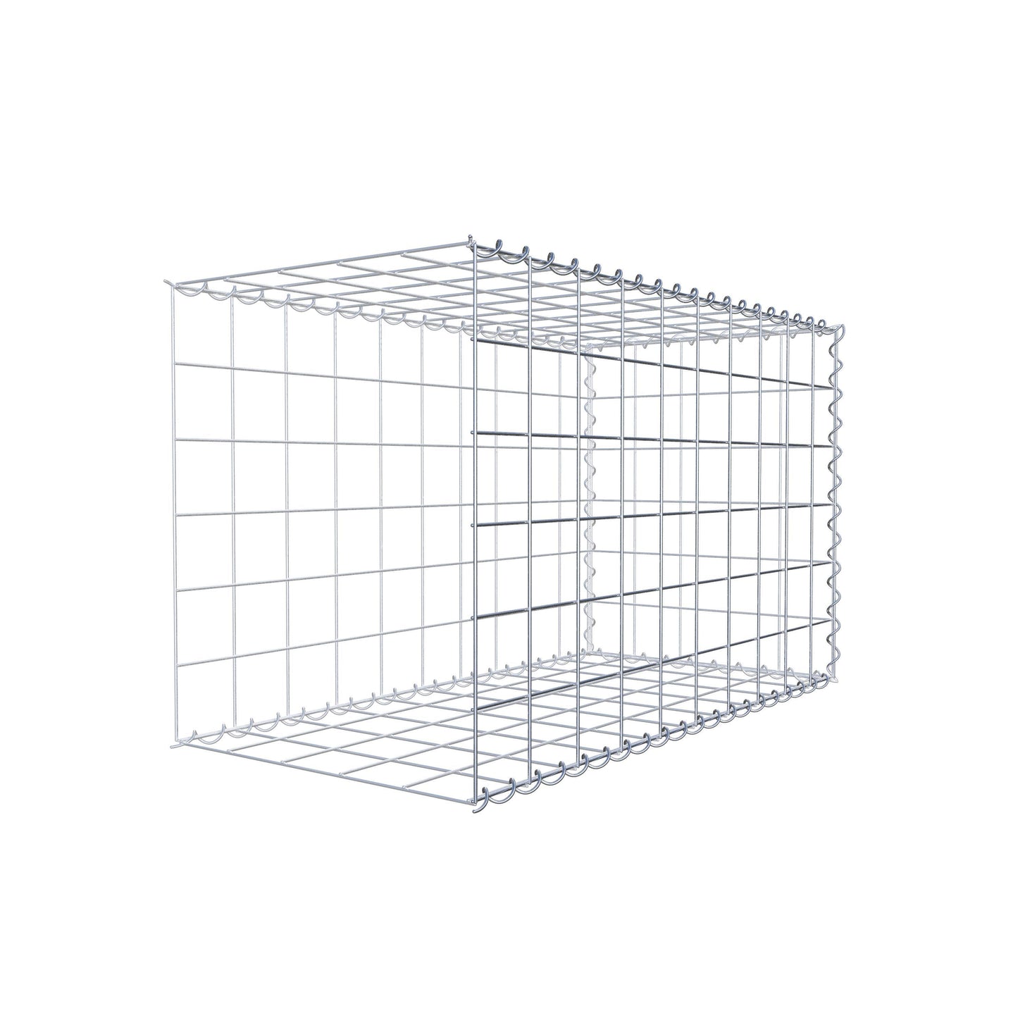 Grown-on gabion type 2 100 cm x 60 cm x 50 cm (L x H x D), mesh size 10 cm x 10 cm, spiral