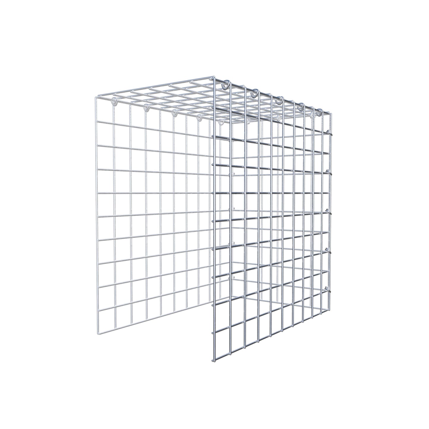 Gabbione aggiuntivo tipo 4 50 cm x 50 cm x 30 cm (L x A x P), maglia 5 cm x 5 cm, anello a C