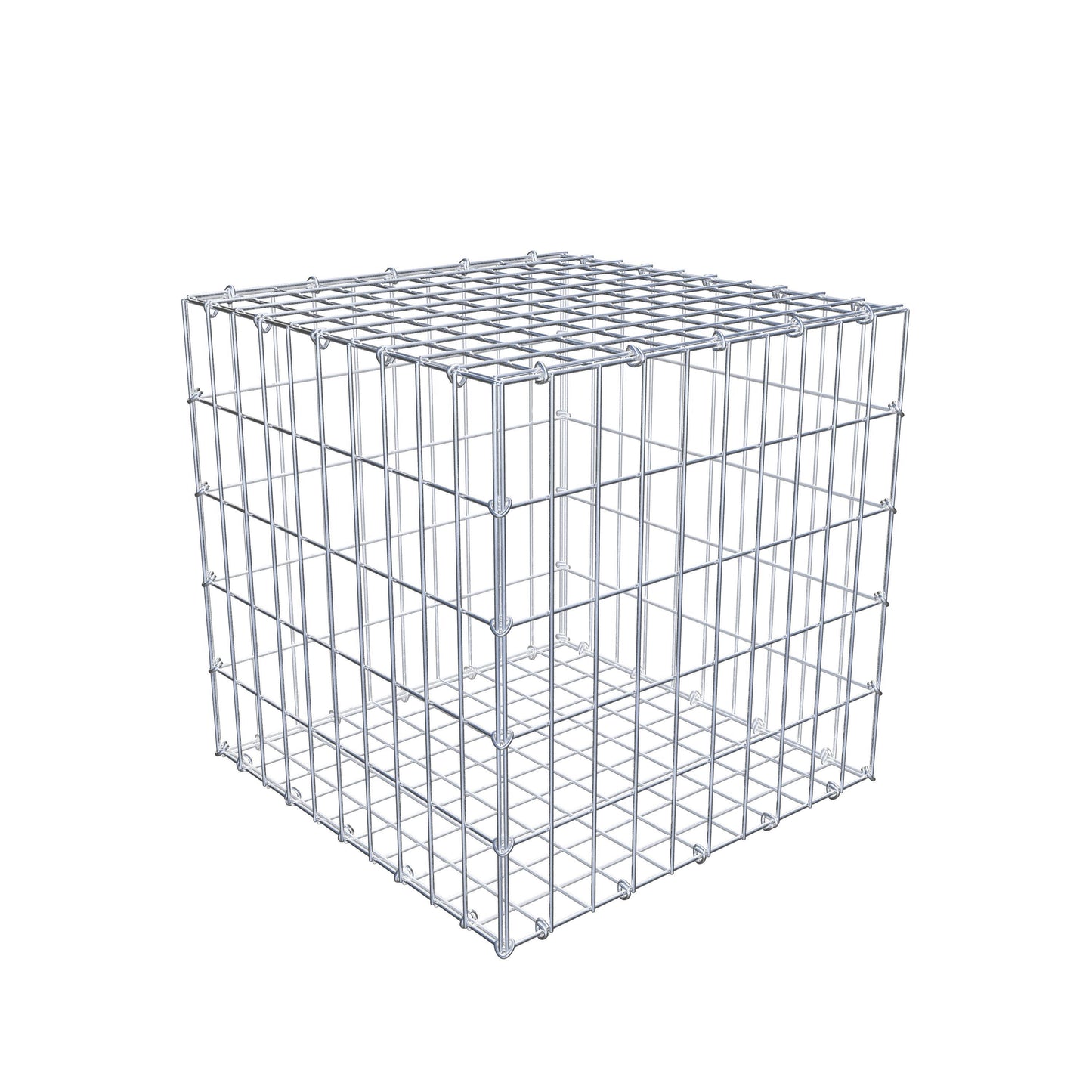 Gabião 50 cm x 50 cm x 50 cm (C x A x P), malhagem 5 cm x 10 cm, anel C