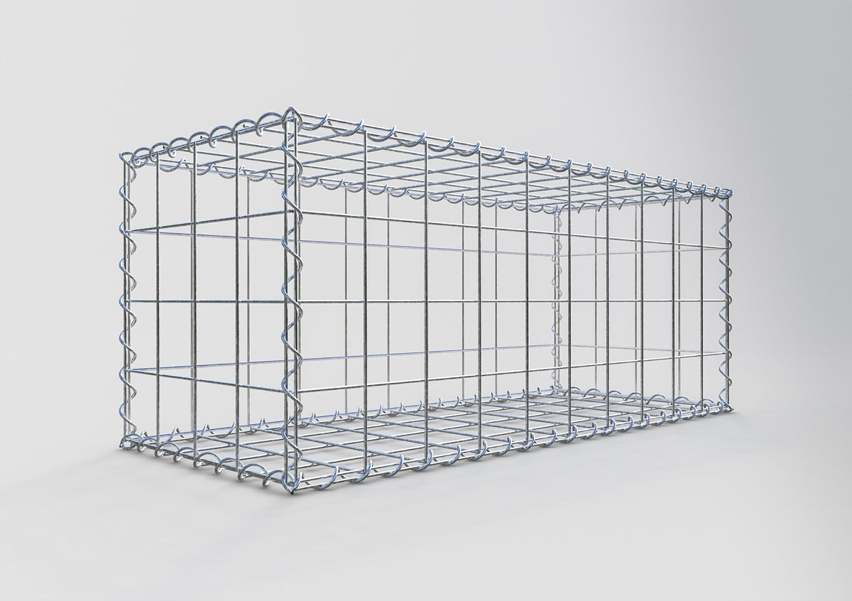 Gabião 100 cm x 40 cm x 40 cm (C x A x P), malhagem 10 cm x 10 cm, espiral