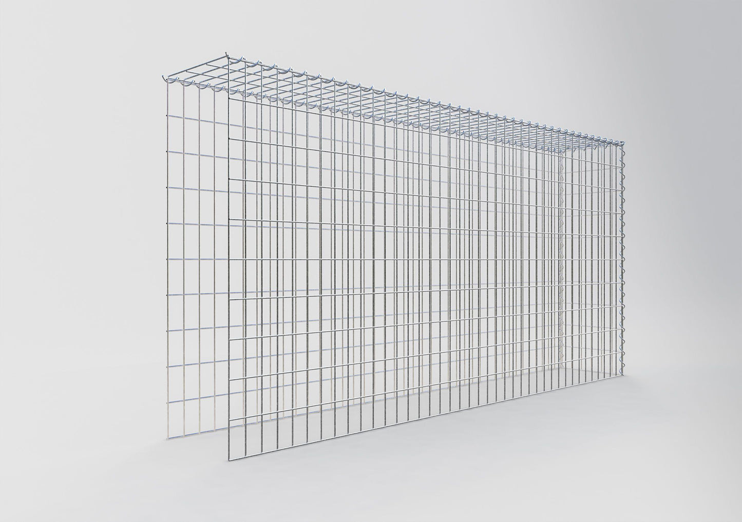 Gabião tipo 4 200 cm x 100 cm x 30 cm (C x A x P), malhagem 5 cm x 10 cm, espiral