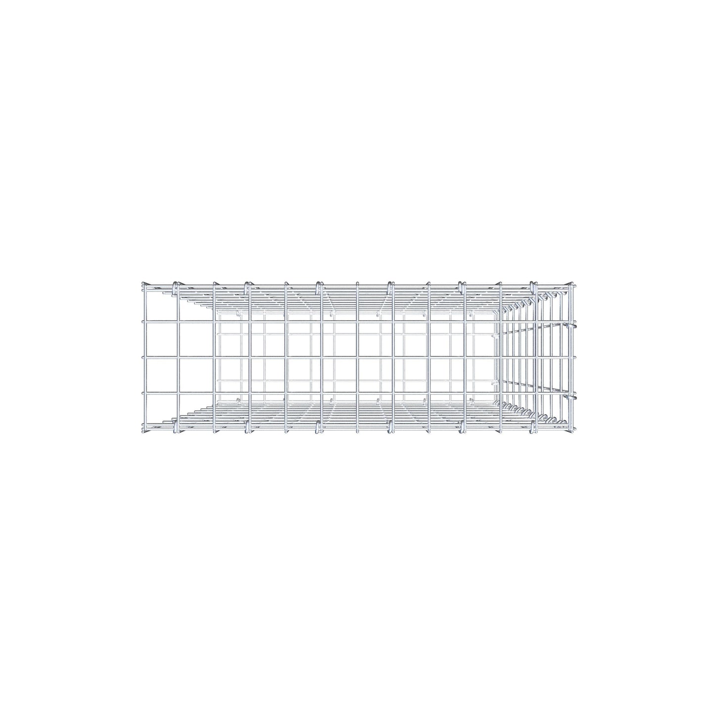 Anbaugabione Typ 2 100 cm x 60 cm x 20 cm, Maschenweite 5 cm x 10 cm, C-Ring