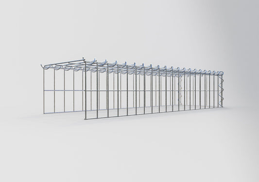 Gabion rapporté type 4 100 cm x 20 cm x 30 cm (L x H x P), mailles 5 cm x 10 cm, spirale