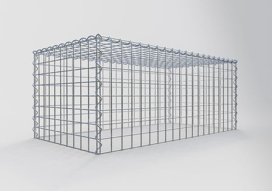 Gabbione aggiuntivo tipo 3 100 cm x 40 cm x 50 cm (L x H x P), dimensione maglia 5 cm x 5 cm, a spirale