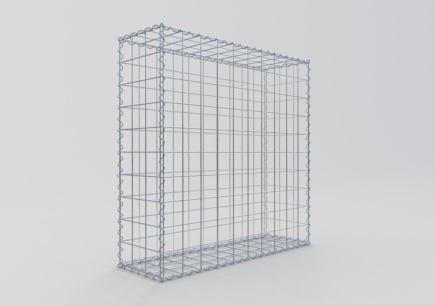 Gabion 100 cm x 100 cm x 30 cm (L x H x D), maskestørrelse 10 cm x 10 cm, spiral