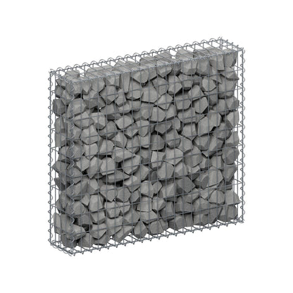 Gabbione 100 cm x 90 cm x 20 cm (L x H x P), maglia 5 cm x 10 cm, spirale