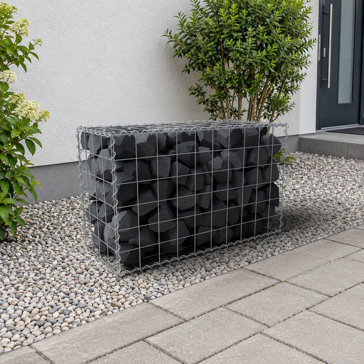 Gabião 100 cm x 60 cm x 40 cm (C x A x P), malhagem 10 cm x 10 cm, espiral