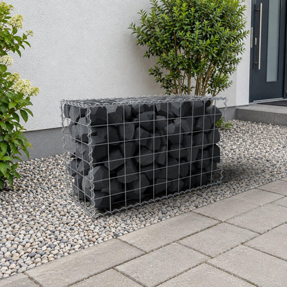 Gabião 100 cm x 60 cm x 40 cm (C x A x P), malhagem 10 cm x 10 cm, espiral