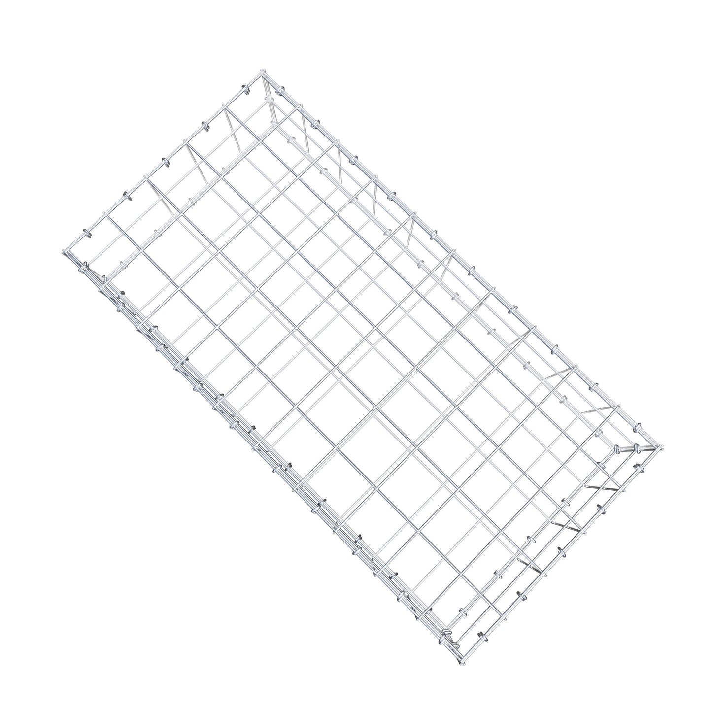 Gabião 100 cm x 20 cm x 50 cm (C x A x P), malhagem 10 cm x 10 cm, anel C