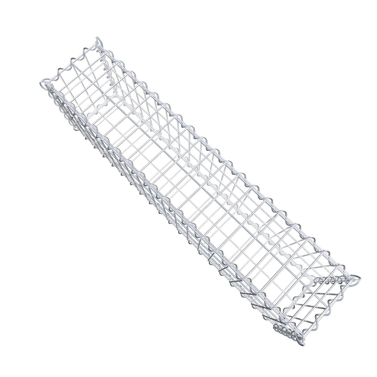 Gabbione 100 cm x 30 cm x 20 cm (L x H x P), maglia 5 cm x 10 cm, spirale