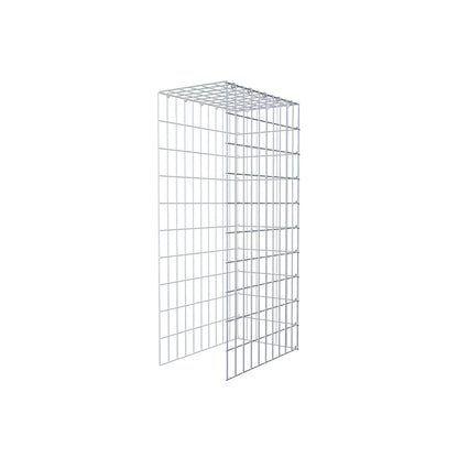 Gabbione aggiuntivo tipo 4 100 cm x 50 cm x 30 cm (L x H x P), maglia 5 cm x 10 cm, anello a C
