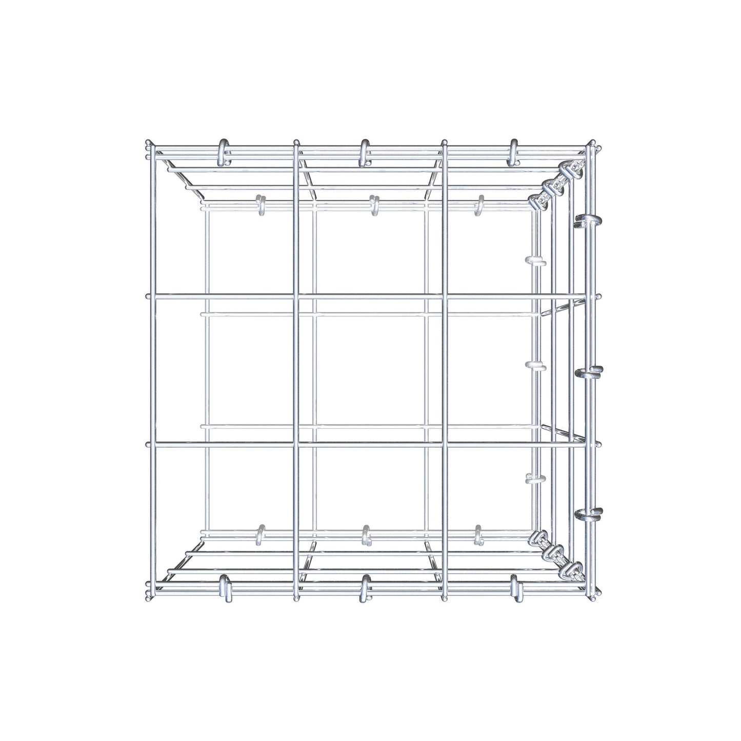 Add-on schanskorf type 2 30 cm x 30 cm x 30 cm (L x H x D), maaswijdte 10 cm x 10 cm, C-ring