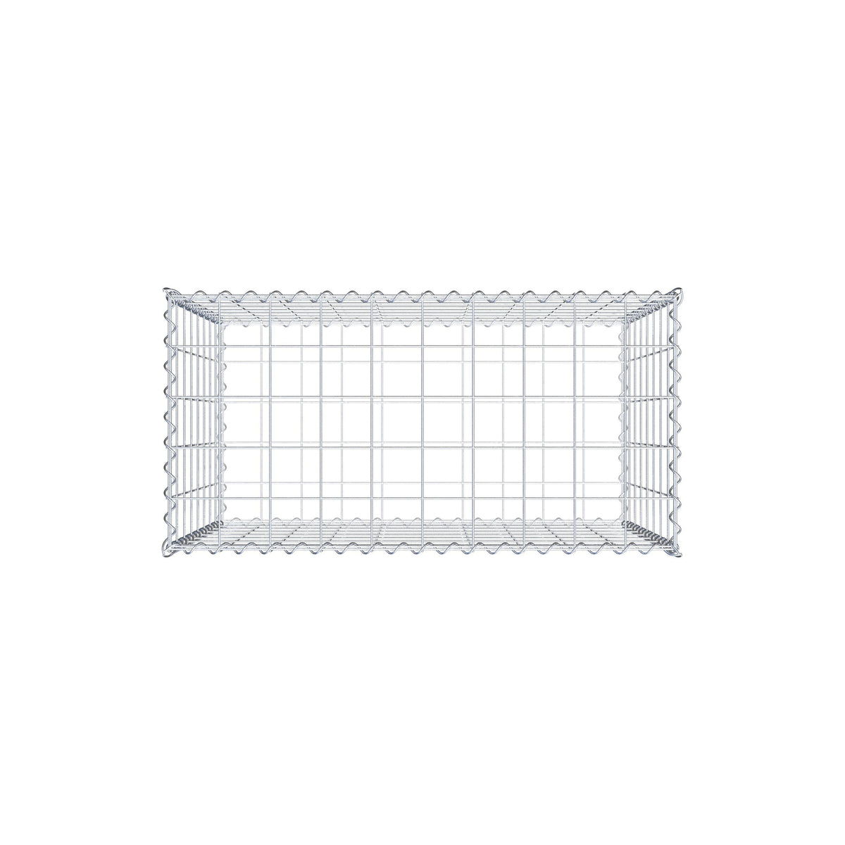 Gabion 100 cm x 80 cm x 50 cm (L x H x D), maskestørrelse 10 cm x 10 cm, spiral
