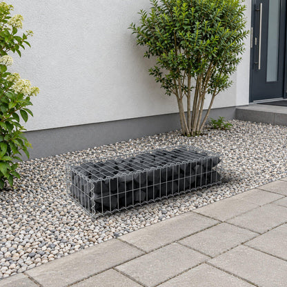 Gabion 100 cm x 20 cm x 40 cm (L x H x D), maskstorlek 5 cm x 10 cm, spiral