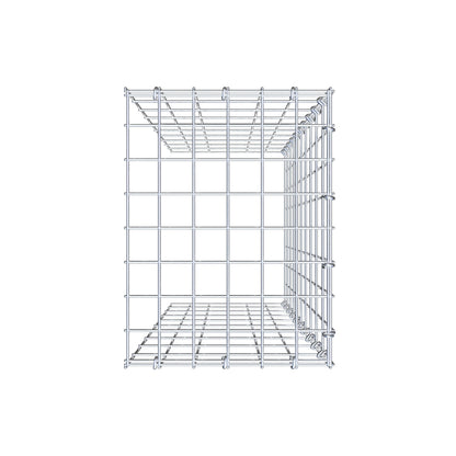Monteret gabion type 4 100 cm x 30 cm x 40 cm (L x H x D), maskestørrelse 5 cm x 10 cm, C-ring