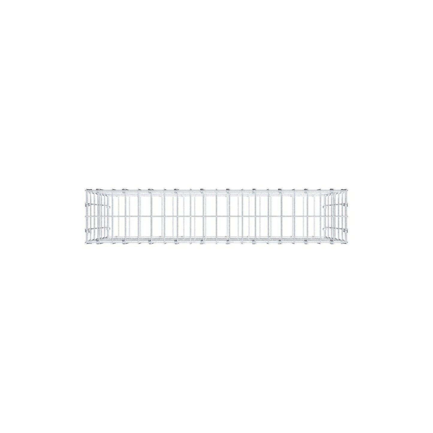 Gabion 100 cm x 60 cm x 20 cm (L x H x D), maskestørrelse 5 x 10 cm, spiralring
