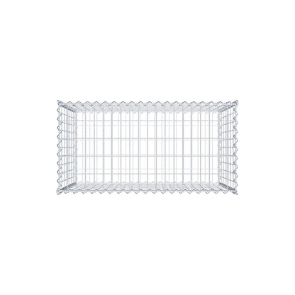 Schanskorf 100 cm x 70 cm x 50 cm (L x H x D), maaswijdte 5 cm x 10 cm, spiraalvormig