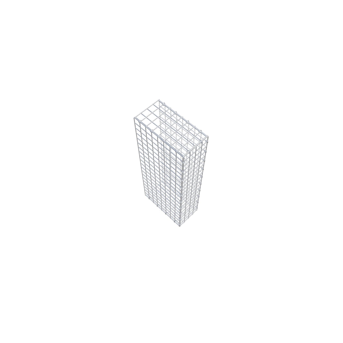 Gavión complementario de tipo 2 100 cm x 40 cm x 20 cm (largo x alto x fondo), malla 5 cm x 5 cm, anillo en C
