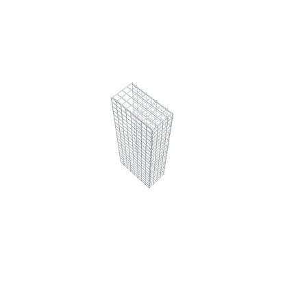 Gavión complementario de tipo 2 100 cm x 40 cm x 20 cm (largo x alto x fondo), malla 5 cm x 5 cm, anillo en C