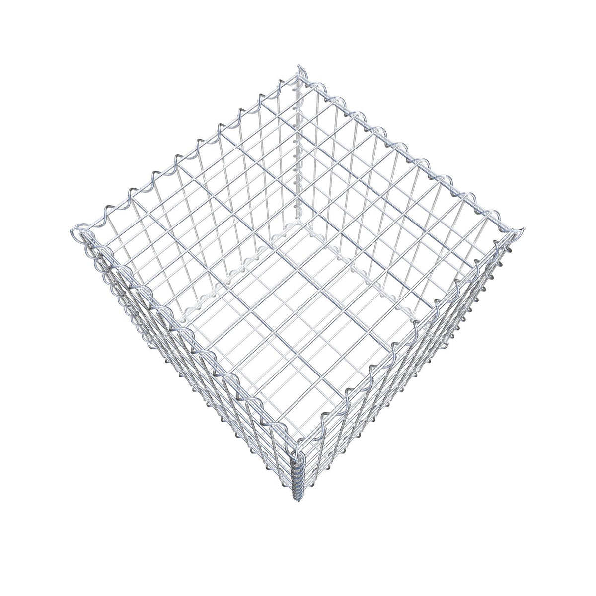 Gabbione 50 cm x 50 cm x 50 cm (L x H x P), maglia 5 cm x 10 cm, spirale