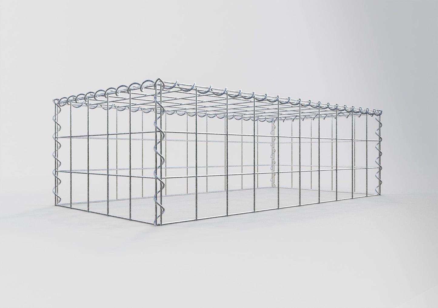 Gavión complementario tipo 3 100 cm x 30 cm x 50 cm (L x A x P), malla 10 cm x 10 cm, espiral