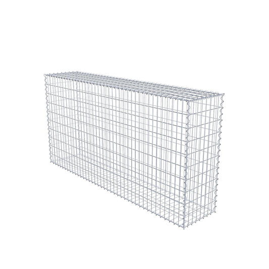 Gabião 200 cm x 100 cm x 40 cm (C x A x P), malhagem 5 cm x 10 cm, espiral