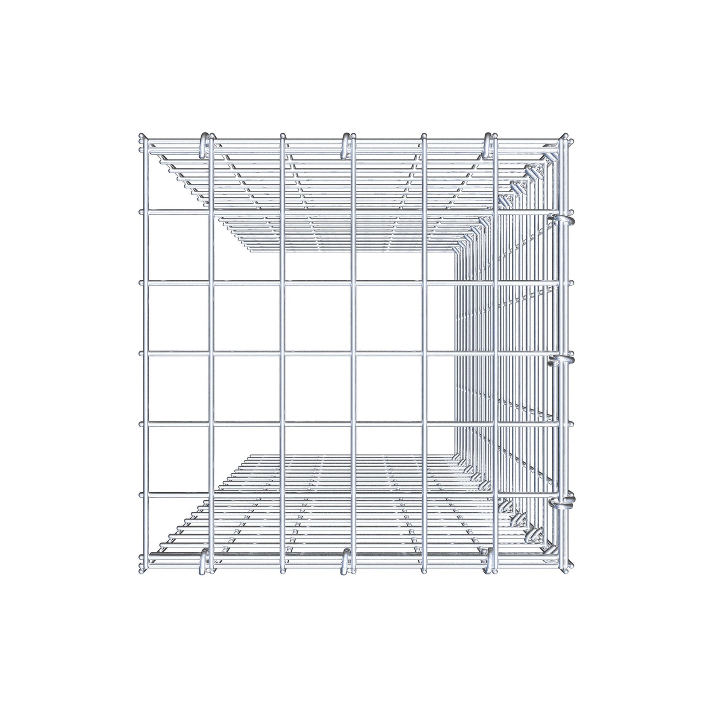 Gabião Tipo 4 100 cm x 30 cm x 30 cm (C x A x P), malhagem 5 cm x 5 cm, anel C