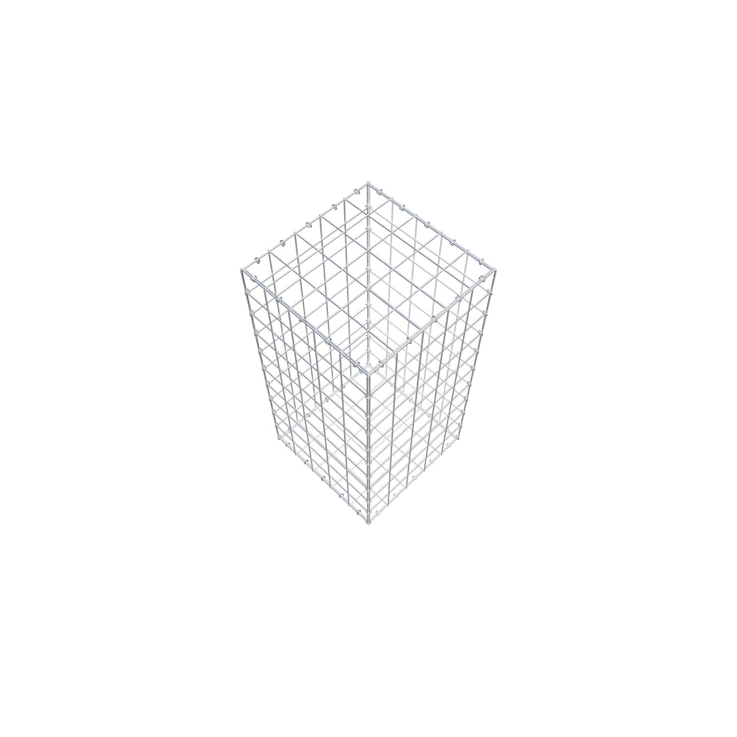 Gabbione 100 cm x 50 cm x 50 cm (L x H x P), maglia 10 cm x 10 cm, anello a C