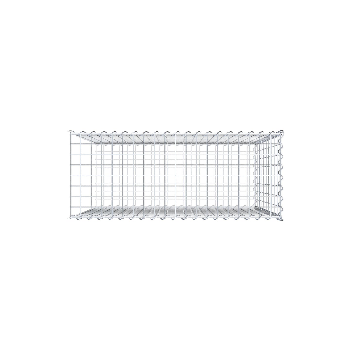 Gavión complementario tipo 2 100 cm x 100 cm x 40 cm (L x A x P), malla 5 cm x 10 cm, espiral