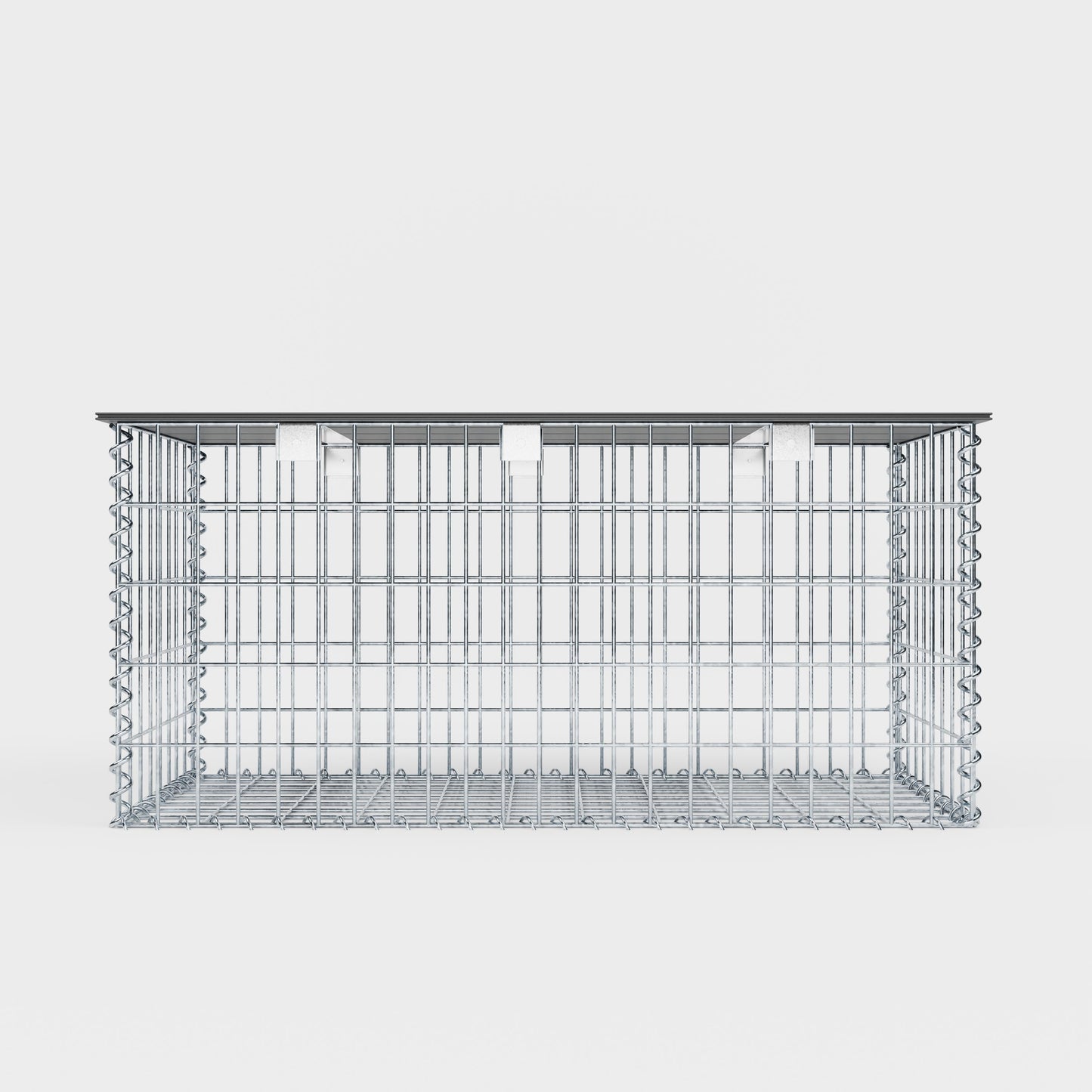 Tuinbank spiraalvormige schanskorf 105 x 50 x 50 cm - MW 5 x 10 cm, met gerecycled bovenblad in antraciet