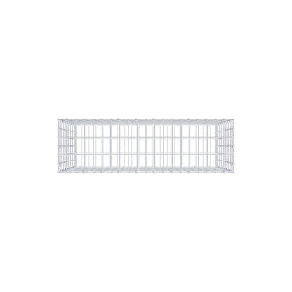 Gabião 100 cm x 70 cm x 30 cm (C x A x P), malhagem 5 x 10 cm, anel espiral
