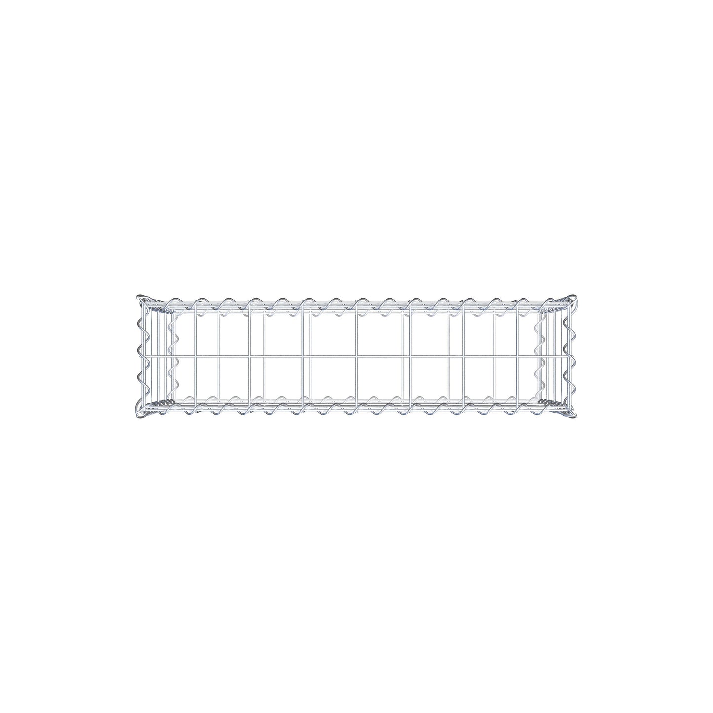 Gabião 80 cm x 40 cm x 20 cm (C x A x P), malhagem 10 cm x 10 cm, espiral