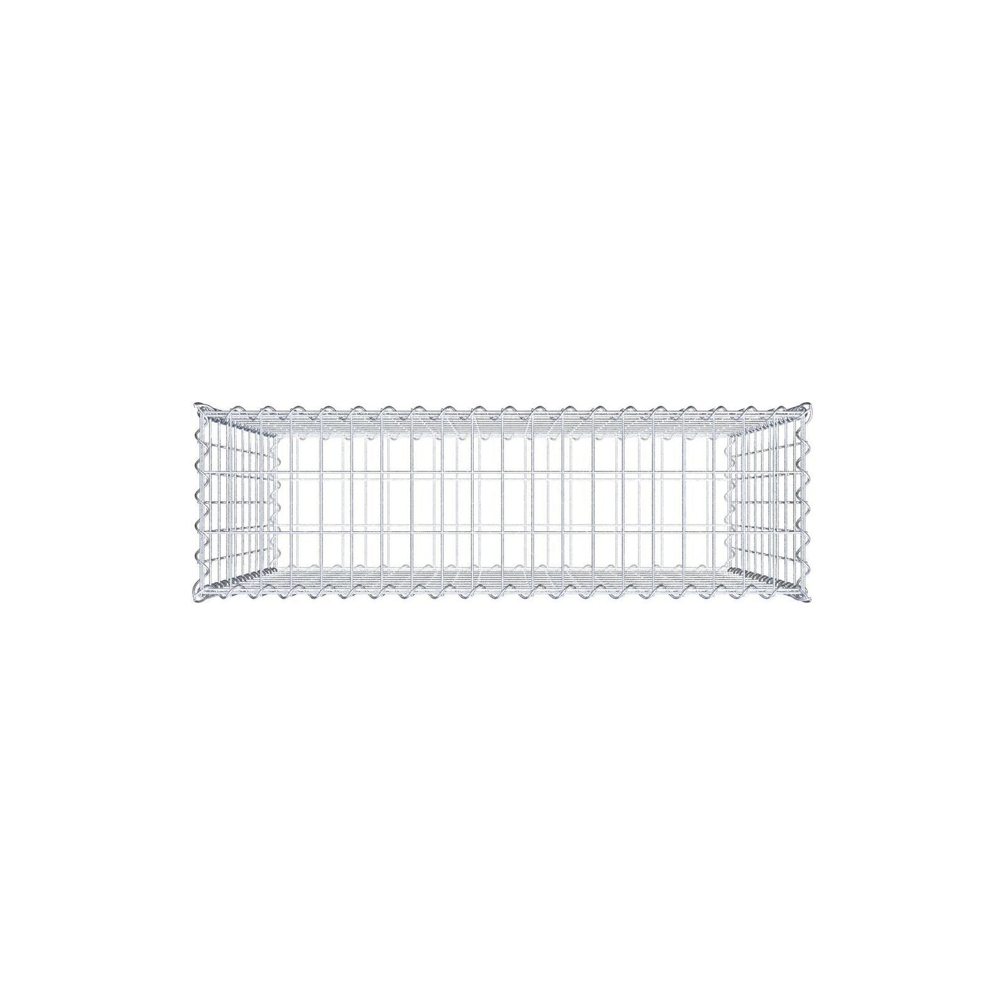 Juego de 2 gaviones de 100 cm x 100 cm x 30 cm (largo x alto x fondo), malla de 5 x 10 cm, en espiral